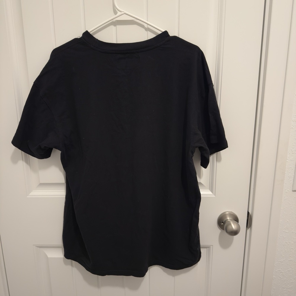 Reason Women's Black‎ Fuzzy Red Heart Tshirt Size Large - Picture 2 of 7